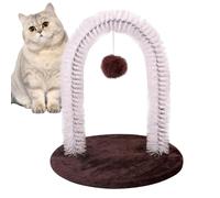 Cat Self Groomer, Grooming Arch Brush, 13.78x9.84x12.99 inches Massage Shedding Tool with Non-Slip Scratching Base, Hair Remover for Cats, Relaxing and Play, Furniture Cat Toy