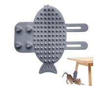 Cat Self Scratcher, Adjustable Wall Corner Cat Grooming Brush With Soft Silicone Bristles, Interactive Self-Groomer Massager For Table Leg - Itch Relief & Shedding Control For Indoor Cats