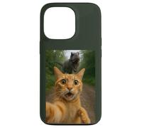 Cat Selfie Escape from Dinosaur Funny for Kids Teens Adult Carcasa para iPhone 13 Pro