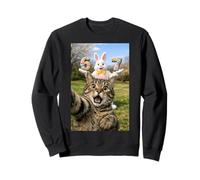 Cat Selfie Six Seven Easter Day Bunny 67 Meme Rabbit Niños Sudadera