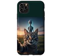 Cat Selfie with Alien on The Back Funny for Kids Teens Adult Carcasa para iPhone 11 Pro MAX
