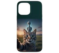 Cat Selfie with Alien on The Back Funny for Kids Teens Adult Carcasa para iPhone 13 Pro MAX