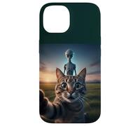 Cat Selfie with Alien on The Back Funny for Kids Teens Adult Carcasa para iPhone 14