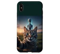Cat Selfie with Alien on The Back Funny for Kids Teens Adult Carcasa para iPhone XS MAX