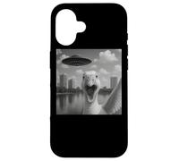Cat Selfie With Alien UFO Shirt Funny Cat UFO Boston Carcasa para iPhone 16