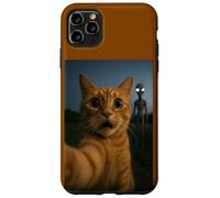 Cat Selfie with Alien with White Eyes Funny for Kids Adults Carcasa para iPhone 11 Pro MAX