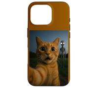 Cat Selfie with Alien with White Eyes Funny for Kids Adults Carcasa para iPhone 16 Pro
