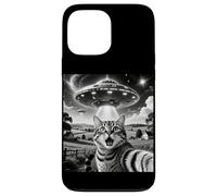 Cat Selfie with Aliens UFO Funny Cats Alien Abduction Carcasa para iPhone 13 Pro MAX