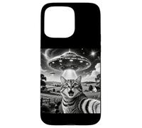 Cat Selfie with Aliens UFO Funny Cats Alien Abduction Carcasa para iPhone 15 Pro MAX