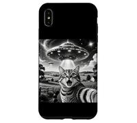 Cat Selfie with Aliens UFO Funny Cats Alien Abduction Carcasa para iPhone XS MAX
