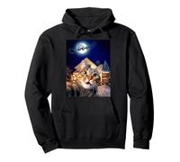 Cat Selfie with Santa, Reindeer, and Sleigh Funny Christmas Sudadera con Capucha