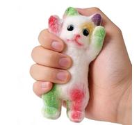 Cat Shape Stress Toy - Cute Stress Relief Fidget, Soft Material , Rebound Design Sensory Play, Desk Activity Tool, Stress-Free Toy for Adults Kids Work Study, Sensory Activity Accessory,