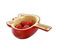 Cat Shaped Drain Basket Double Layer Fruit Vegetable Washing Colander