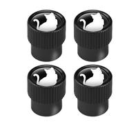 Cat-Shaped Tire Valve Stem Caps 4 Pack | Alloy, Universal Fit, Rustproof | Anti-Leak Car Tire Valve Caps | Black/Red/Silver Options For Cars Trucks SUVs