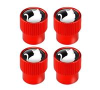 Cat-Shaped Tire Valve Stem Caps 4 Pack | Alloy, Universal Fit, Rustproof | Anti-Leak Car Tire Valve Caps | Black/Red/Silver Options For Cars Trucks SUVs