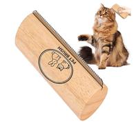 Cat Shedding Brush, Undercoat Remover Comb, 6.5x3.2 Inches Tool with Wooden Handle, Pet Grooming Brush Comb, Cleaner with Smooth Design, Hair Removal Tool for Kittens Medium Large Breeds