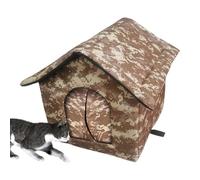 Cat Shelter - Feral Cat Shelter | Outdoor Pet House | Warm Weatherproof Pet Shelters For Winter, Warm Pets Shelters with Door, Cold Weather Houses Beds, House For Strays and Outside Cats