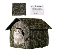 Cat Shelter - refugio plegable resistente a la intemperie Stray Cats | Cama de tienda a prueba de viento, apartamentos cueva para dormir en invierno, para animales callejeros, terraza, balcón, espacio