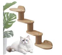 Cat Shelves for Wall, Wall Mounted Cat Climber, Wooden Floating Ladder, Scratcher Station, Playground for Indoor Use, Windowsill, Ceiling, Bookshelf, Pet Furniture, 31.5x18.9x6.02 Inches