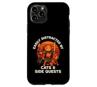 Cat Side Quest Funny Cats Mesa Gamer Nerd Hombres Mujeres Niños Carcasa para iPhone 11 Pro