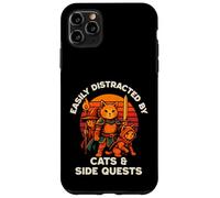 Cat Side Quest Funny Cats Mesa Gamer Nerd Hombres Mujeres Niños Carcasa para iPhone 11 Pro Max