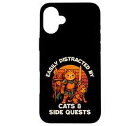 Cat Side Quest Funny Cats Mesa Gamer Nerd Hombres Mujeres Niños Carcasa para iPhone 16 Plus