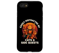 Cat Side Quest Funny Cats Mesa Gamer Nerd Hombres Mujeres Niños Carcasa para iPhone SE (2020) / 7 / 8