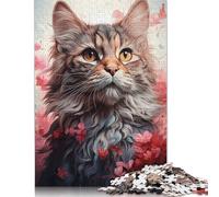 Cat Sir McSnuggles Puzzle de 1000 piezas, rompecabezas pesado, juguete educativo, juguete de desafío imposible para adultos y niños, 1000 unidades (75 x 50 cm)