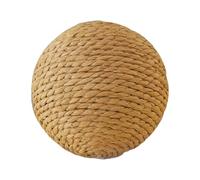 Cat Sisal Ball - Juguete Interactivo para rascar | Bola de sisal con Sonido para Gatos, y Conejos | Mordedura o persecución | Gran Juguete para Mascotas con Ruedas para Movimiento, Juego y