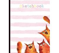 Cat Sketchbook: Cute Watercolor Cat Sketchbook for Kids, Artists, and Cat Lovers - 110 Blank Pages for Drawing, Doodling, and Creative Fun (8.5 x 11 in)