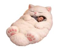 Cat Sleeping Bag, Adorable Cat Envelope Sleeping Bag,69"x31" Adults Plush Sleep Bags Washable Warm Blanket for Friends Staying Overnight, Camping, and Car Trips(Style 1)