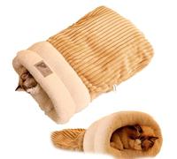 Cat Sleeping Bag, Cama para Gatos Autocalentable, Saco de Felpa Suave, Gato Cave 360 ° Wrap Cómoda Captura, Saco de Gato y Suave para el Invierno Acogedor de la Cama