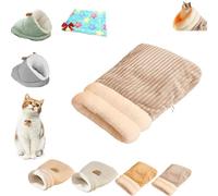 Cat Sleeping Bag, Cat Bed Cave Sleeping Bag, Sleeping Bag For Cats Soft and Comfortable Cat Bed Cave Cozy Cat Beds, Cat Winter Sleeping Bag For Cats and Small Dog (B Gary, M)