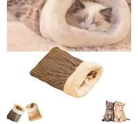 Cat Sleeping Bag,Cat Winter Sleeping Bag,Cat Sleeping Bag For Indoor Cats Cozy Winter Cat Sleeping Bag,360°Wrap Comfortable Pet Snuggle Sack For Cats Up (Gray, L)