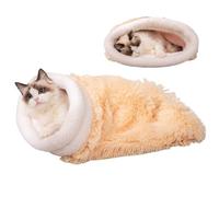 Cat Sleeping Bag - Comfortable Plush Kitten Bed | 40x50cm Cave Cat Beds Hideaway | Kitten Cuddle Zone | Pet Snuggle Sack | Plush Soft Nest For Balcony Living Room Bedroom Dorm Car Indoor