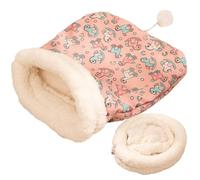 Cat Sleeping Bag, Cozy Calming Cat Bed, Semi-Closed Cat Bed, Cat Bed with Tail Ball, Comfortable Cat Cushion, Pet Snuggle Sack, Comfortable Calming Cat Bed Mat and Snuggle Sack for Cats