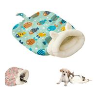 Cat Sleeping Bag for Indoor Cats, Cat Nest Bed, Soft Plush Snuggle Sack, 360° All-Around Warmth & Large Pocket (Green)