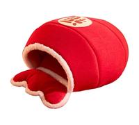 Cat Sleeping Bag, Plush Cat Nest, Chinese New Year Pet Bed, Snuggle Sack for Cats, Warm Kitten Cuddler, Soft Puppy Burrow Pad for Creating a Comfortable Sleeping Environment