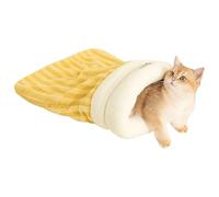 Cat Sleeping Bag - Winter Warmth Cave with Blanket | Retiro para Mascotas semicerrado | Soft Cuddly Cave for Safety, Comfort, Security, Vacuum Packed, Insulating, Portable