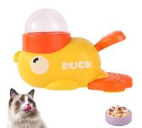 Cat Slot Machine Treat Dispenser, Cat Slot Machine Treat Dispenser, Interactive Duck Toy, Duck Feeder Puzzle Toy for Dogs & Cats, Interactive Slow Feeder Toys (Yellow)