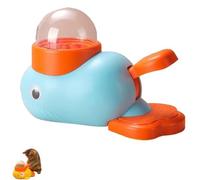 Cat Slot Machine Treat Dispenser, Interactive Slow-Feeding Duck Toy, Press-&-Play Mental Enrichment for Cats, Adjustable Ports, No Battery Needed (Blue)