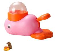 Cat Slot Machine Treat Dispenser, Interactive Slow-Feeding Duck Toy, Press-&-Play Mental Enrichment for Cats, Adjustable Ports, No Battery Needed (Pink)
