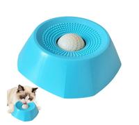 Cat Slow Feeder, Anti Slip Bowl, Food Dispenser with Lick Ball for Sturdy Mealtime Control, Pet Feeding with Compact Design, Interactive Enrichment Toy, Feeder for Indoor Outdoor Yard Use