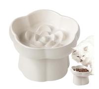 Cat Slow Feeder Bowl, Licking Pet Food Dish, 5.71 Inch Raised Anti Choke Cat Feeding Bowl for Indoor Home Kitchen Living Room Balcony Apartment Outdoor Camping Use, Healthy Eating Design