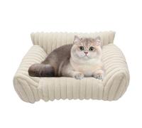 Cat Sofa Bed, Plush Pet Couch, 19.69x15.75x7.87 Inches Chew Proof Animal Lounger, Comfortable Resting Spot for Cats & Dogs in Patio Bedroom Outdoors Travel Living Room Car and Cozy Home Corners