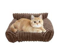 Cat Sofa Bed, Plush Pet Couch, Chew-Proof Design, Comfortable and Sturdy Lounger for Dogs and Cats, Patio, Bedroom, Living Room, Car, Apartment, Outdoor Travel, Daily Use