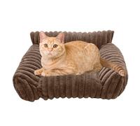 Cat Sofa Bed, Plush Pet Couch, Chew-Resistant Lounger for Cats and Dogs, Comfortable Pad to Your Apartment, Car, Bedroom, Living Room, Patio, Travel, Outdoor Daily Use, 19.69x15.75x7.87 Inches