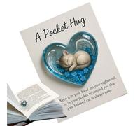 Cat Souvenir - Heart Shape Inspirational Cards | Positive Heart-Shaped Cute Cat Cards, Motivational And Encouragement Keepsakes For Women, Teens, Family, Christmas, Holiday, Or Everyday Inspiration