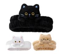 Cat Spa Headbands, Cute Spa Headband Face Wash, Cat Makeup, Plush Soft Bands for Animal, 1.97x7.09 inches Hair Accessories for Girls & Women, Comfortable Beauty