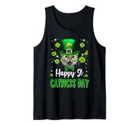 Cat St Patricks Day St Catricks Day Lucky Charm Cats Lovers Camiseta sin Mangas